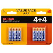 Батарейки Kodak LR03 4+4BL MAX SUPER Alkaline AAA (48/192/24192)