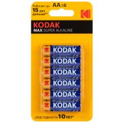 Батарейки Kodak LR6 4+2BL MAX SUPER Alkaline (72/288)