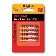 Батарейки Kodak R03-4BL SUPER HEAVY DUTY Zinc [K3AHZ-4] (48/240/54000)