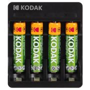 Зарядное устройство для аккумуляторов Kodak USB Overnight charger with 4 x AAA 1100 mAh [K4AA/AAA] (6/48/1008)