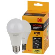 Лампа светодиодная Kodak LED KODAK A60-9W-830-E27 E27 / Е27 9Вт груша теплый белый свет