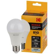 Лампа светодиодная Kodak LED KODAK A60-9W-840-E27 E27 / Е27 9Вт груша нейтральный белый свет