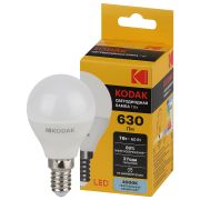 Лампа светодиодная Kodak LED KODAK P45-7W-840-E14 E14 / Е14 7Вт шар нейтральный белый свет