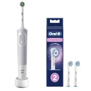 Электрическая зубная щетка ORAL-B Vitality Pro D103.413.3 White тип 3708 + Насадки EB60 SensitiveClean 2шт