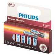 Батарейки Philips LR6P8W/51 АА алкалиновые 1,5v 8 шт. LR6-8BL Power (8/160/19200)
