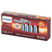Батарейки Philips LR03P20BX/51 ААА алкалиновые 1,5v 20 шт. LR03-20BL Power (20/400/43200)