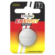 Батарейки Трофи CR2016-1BL ENERGY POWER Lithium (10/240/38400)