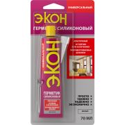 Герметик Экон 3002451 силиконовый универсальный белый 70 мл. БЛ-1