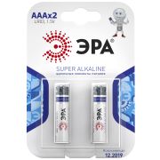 Батарейки ЭРА LR03-2BL SUPER Alkaline (60/480/19200)
