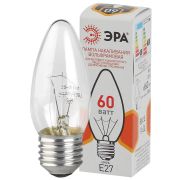 Лампочка ЭРА B36 60Вт Е27 / E27 230В свечка прозрачная цветная упаковка