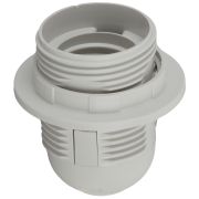 Патрон ЭРА Е27 с кольцом пластик, белый