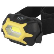 Фонарь налобный светодиодный ЭРА Рабочие Практик GB-701 на батарейках с адаптивным уголом наклона 3 режима желто-черный