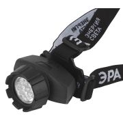 Фонарь налобный светодиодный ЭРА GB-604 на батарейках мощный 4 режима черный