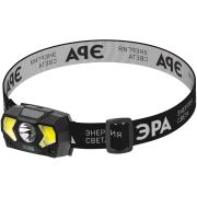 Фонарь налобный светодиодный ЭРА GB-608 на батарейках, 3xAAA, 5Вт, 7 режимов, черный