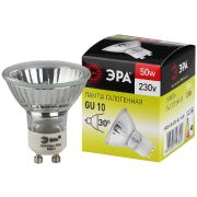 Лампа галогенная ЭРА GU10-JCDR (MR16)-50W-230V GU10 50Вт софит теплый белый свет