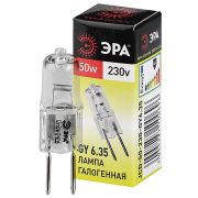 Лампа галогенная ЭРА GY6.35-JCD-50W-230V GY6.35 50Вт капсула теплый белый свет