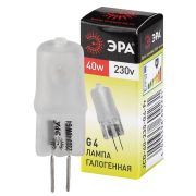 Лампа галогенная ЭРА G4-JCD-40W-230V-FR G4 40Вт капсула матовая теплый белый свет