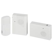 Звонок дверной ЭРА C27-2 беспроводной два динамика белый 6 мелодий