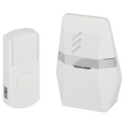 Звонок дверной ЭРА C81 беспроводной белый с серебристым 25 мелодий