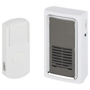 Звонок дверной ЭРА C96 беспроводной от сети белый с черным 6 мелодий