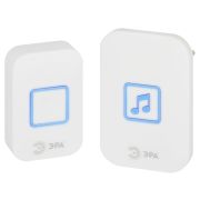 Звонок дверной ЭРА C98 беспроводной, от сети, белый, 60 мелодий