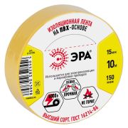 Изолента ЭРА ET1510YEL ПВХ 15мм х 10м желтая
