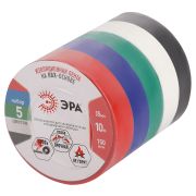 Изолента ЭРА ET1510MIX ПВХ 15мм х 10м 5 цветов