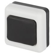 Кнопка дверного звонка ЭРА D2 проводного, черная