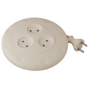 Удлинитель электрический ЭРА UR-3-3m-I рулетка, без заземления 3 розетки 3м 2x0.75мм2 10А, сл. кость