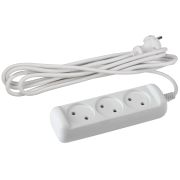 Удлинитель электрический ЭРА  U-3-1,5m-2x1 без заземления 3 розетки 1,5м ПВС 2x1мм2 10А