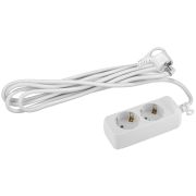 Удлинитель электрический ЭРА  UX-2e-5m с заземлением 2 розетки 5м ПВС 3x0,75мм2 10А