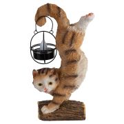 Светильник уличный ЭРА ERASF22-01 на солнечных батареях садовый Кот Акробат 37 см