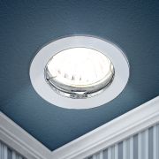 KL1 SN Светильник ЭРА литой  простой MR16,12V, 50W сатин никель (100/3000)