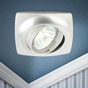 KL63A PS Светильник ЭРА литой пов. MR16,12V/220V, 50W перламутровое серебро (100/1200)