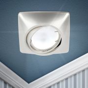 KL64A PS Светильник ЭРА литой пов. MR16,12V/220V, 50W перламутровое серебро (100/1200)