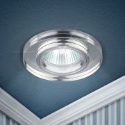 Светильник встраиваемый декоративный ЭРА DK7 CH/WH под лампу MR16 GU5.3 зеркальный/хром