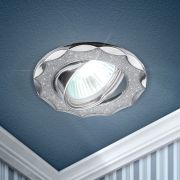 Светильник встраиваемый декоративный ЭРА DK17 CH/SH SL под лампу MR16 GU5.3 серебряный блеск/хром