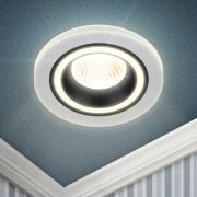 Светильник встраиваемый декоративный ЭРА DK90 WH/BK под лампу MR16 GU5.3 белый/черный