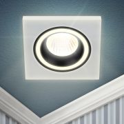 Светильник встраиваемый декоративный ЭРА DK91 WH/BK под лампу MR16 GU5.3 белый/черный