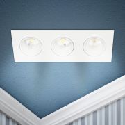 Светильник встраиваемый декоративный ЭРА KL90-3 WH под лампу MR16 GU5.3 белый пластиковый