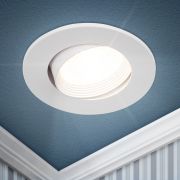 Светильник встраиваемый декоративный ЭРА KL92 WH под лампу MR16 GU5.3 белый пластиковый