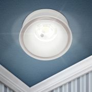 Светильник встраиваемый декоративный ЭРА KL94 WH под лампу MR16 GU5.3 белый пластиковый