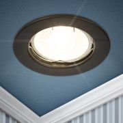 Встраиваемый светильник штампованный ЭРА ST1 SBK MR16 GU5.3 черный матовый