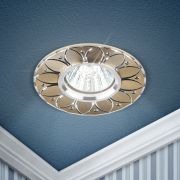 Светильник встраиваемый алюминиевый ЭРА KL42 SL/GD под лампу MR16 GU5.3 серебро/золото