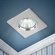 Светильник встраиваемый алюминиевый ЭРА KL57 SL под лампу MR16 GU5.3 серебро