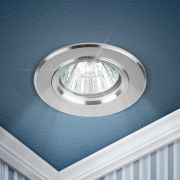 Светильник встраиваемый алюминиевый ЭРА KL58 SL под лампу MR16 GU5.3 серебро