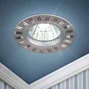 Светильник встраиваемый алюминиевый ЭРА KL33 AL/SL/1 под лампу MR16 GU5.3 серебро