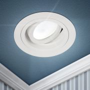 Светильник встраиваемый алюминиевый ЭРА KL84 WH под лампу MR16 GU5.3 белый