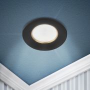 Светильник встраиваемый алюминиевый ЭРА KL107 BK/GD под лампу MR16 GU5.3 черный/золото