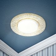 Светильник встраиваемый ЭРА DK80 WH/GD под лампу GX53 белый/золото